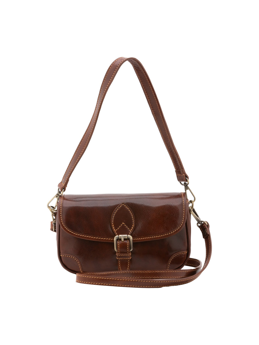 Borsa a spalla da donna In Vera pelle Made in Italy 14x23x9 cm