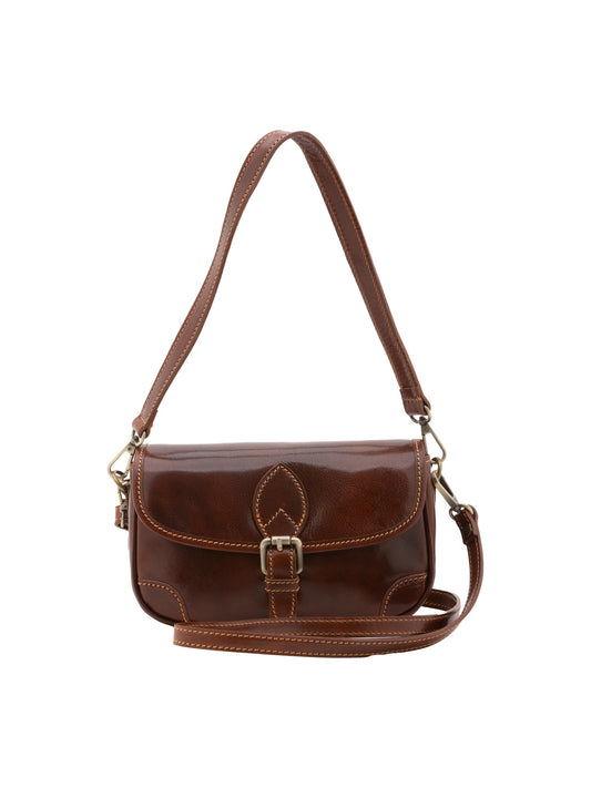 Borsa a spalla da donna In Vera pelle Made in Italy 14x23x9 cm