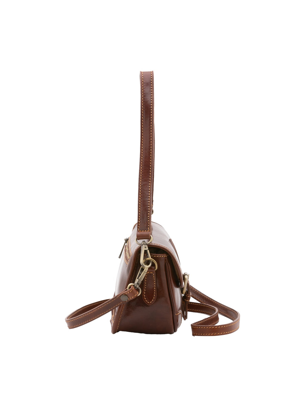 Borsa a spalla da donna In Vera pelle Made in Italy 14x23x9 cm