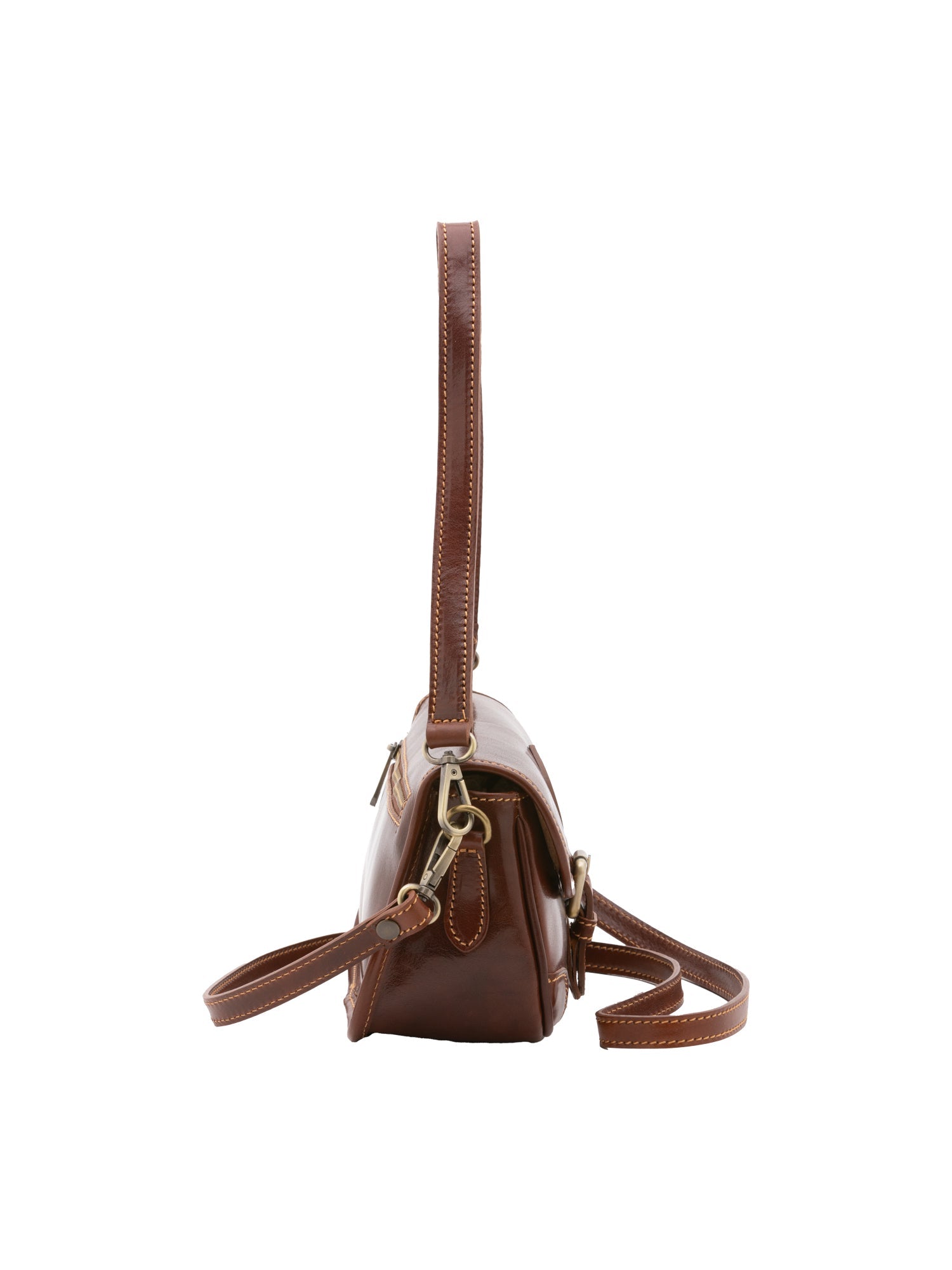 Borsa a spalla da donna In Vera pelle Made in Italy 14x23x9 cm